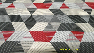Carnegie Sunbrella ''Tilt'' Commercial Grade Fabric 66192-14 Red/Grays/Cream Heavy