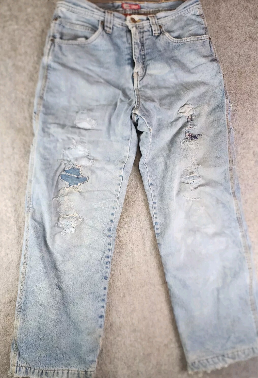 Faded Glory Jeans Mens 30x30 Blue Fleece Lined Winter Workwear