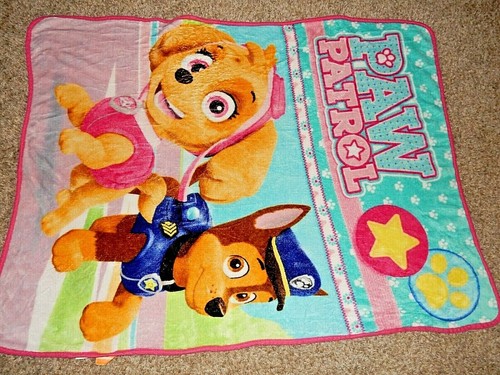 4A 40x50 Paw Patrol Skye Chase Minky Plüsch Kleinkind Bett Überwurf Decke Bettdecke