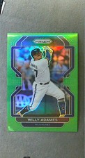 2022 Panini Prizm Tier II Lime Green Prizm #194 Willy Adames Brewers #'d 121/125
