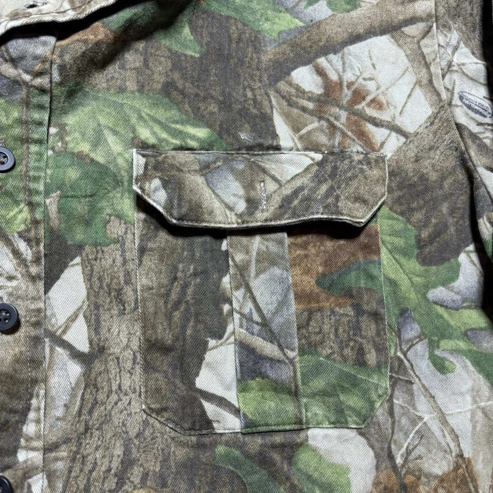 Camisa Vintage Walls Realtree Camuflada Abotonada Camuflaje Gamuza Franela Talla L/XL Foto 4 de 4
