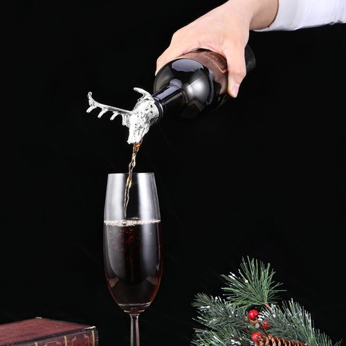 Cabeza de ciervo Botella Vertedor Tapón de botella Vertedor de vino Cabeza de ciervo - Imagen 7 de 10