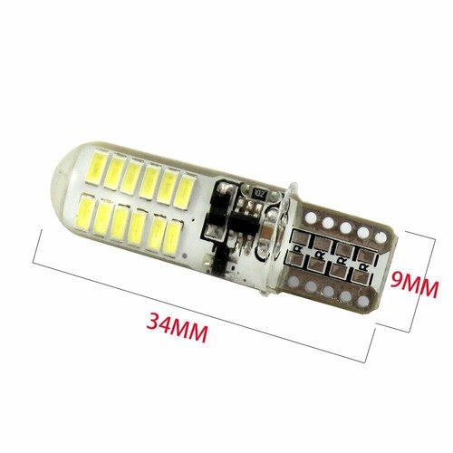 10X Blue T10 Silica 3014 24SMD Car Strobe Flash Light Led Bulb Lamp Turn Signal - Picture 8 of 12
