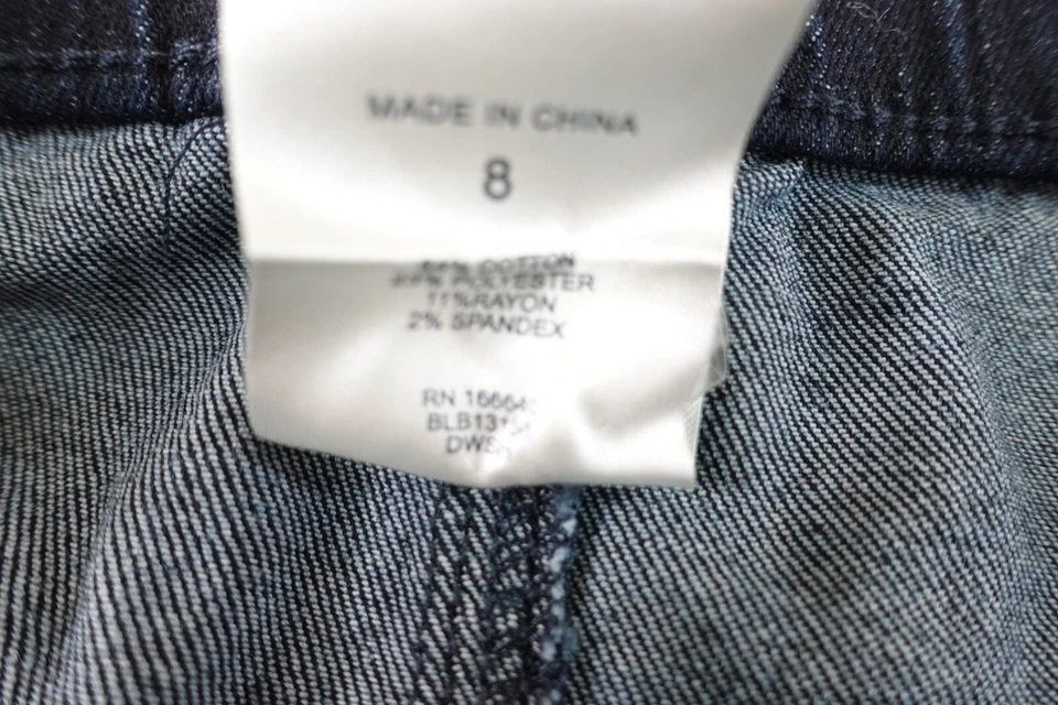 Saia lápis Blair feminina tamanho 8 lavagem escura denim bolso nova com etiquetas *falha - Imagem 3 de 4