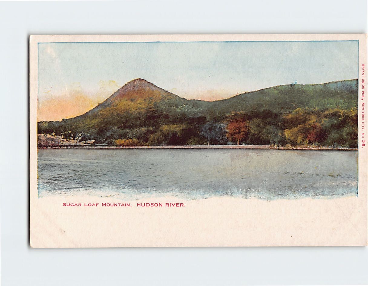 Postcard Sugar Loaf Mountain Hudson River New York USA