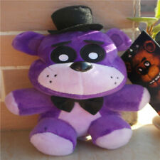 2PCS FNAF Five Nights at Freddy's PURPLE Shadow + GOLD Bear Plush