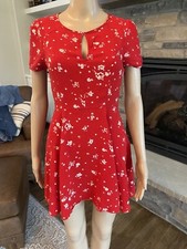 Kimchi Blue Women's Red Short Sleeve Mini Dress Size 4 -***