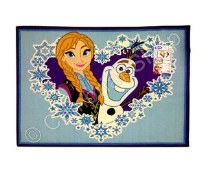 Genuine Disney Frozen Large Area Rug Anna Olaf Heart Blue 100x137cm Image Is Loading Genuine Disney Frozen Large Area Rug Anna Olaf