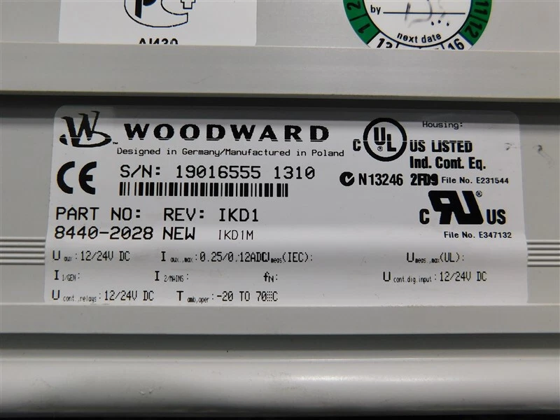 Módulo de expansión de E/S digital Woodward 8440-2028 usado Rev. NUEVO 12/24 VDC IKD1 Foto 3 de 4