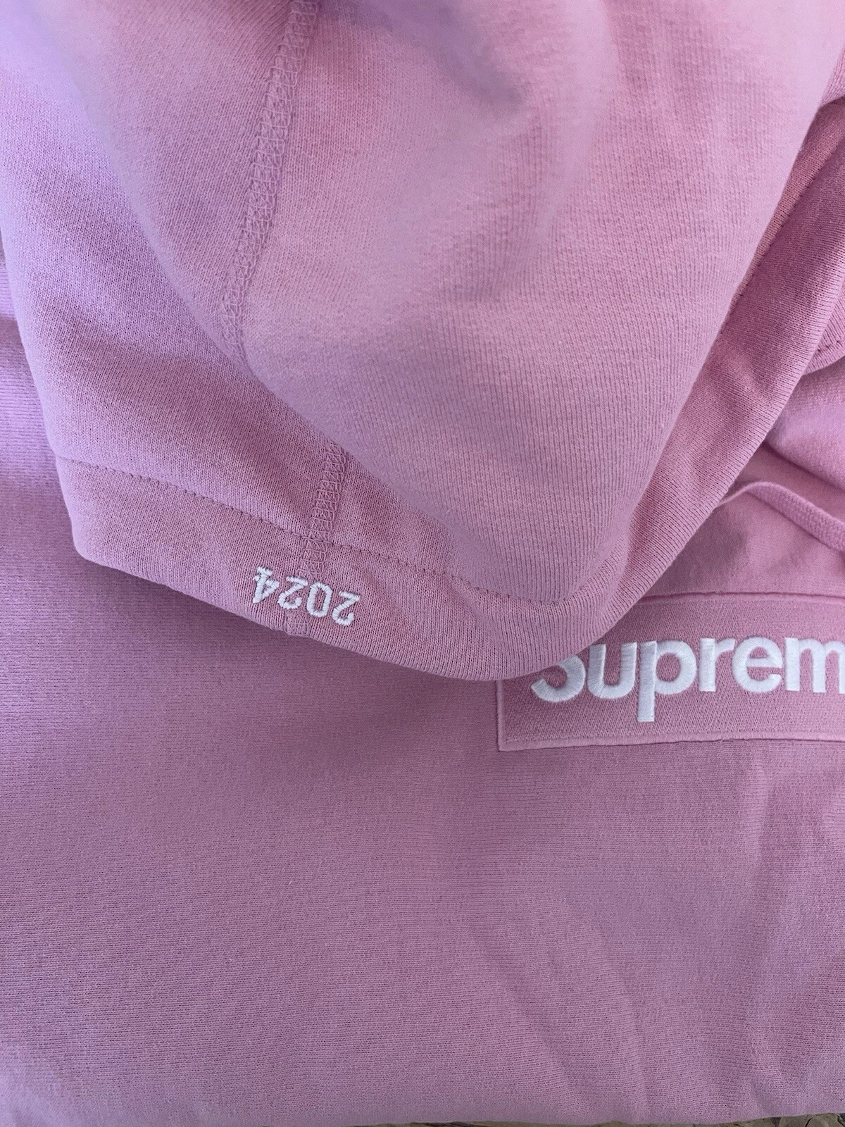 Sweat à capuche Supreme Box Logo rose poussiéreux (FW24) taille L neuf