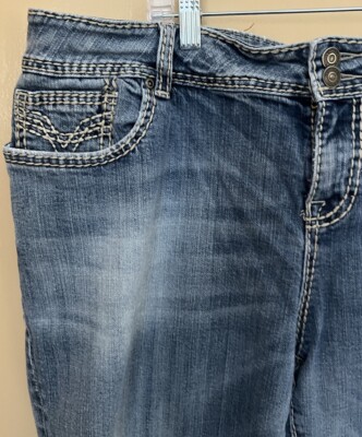 Vigoss Plus Jeans Womens 24 Blue Bootcut Heritage Fit Thick Stitch 43x31