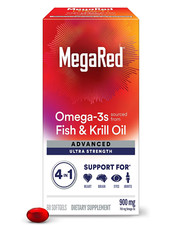 MegaRed Fish Oil  Krill Oil 900mg Omega 3 Supplement with EPA  DHA, Supports H