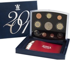 2001 ROYAL MINT UNITED KINGDOM PROOF SET - FLAT CASE - DELUXE COIN COLLECTION
