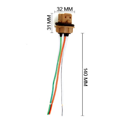 2Pcs 7443 T20 Female Brake Turn Signal Bulb holder Socket adapter Wiring Har _xa - Picture 4 of 7