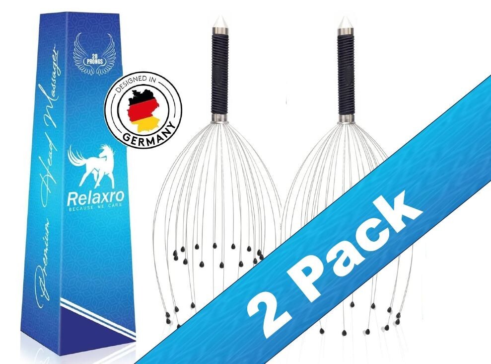 2er Pack - Kopfmassage Spinne mit 20 Fingern - Kopfmassagegerät - Kopfkrauler