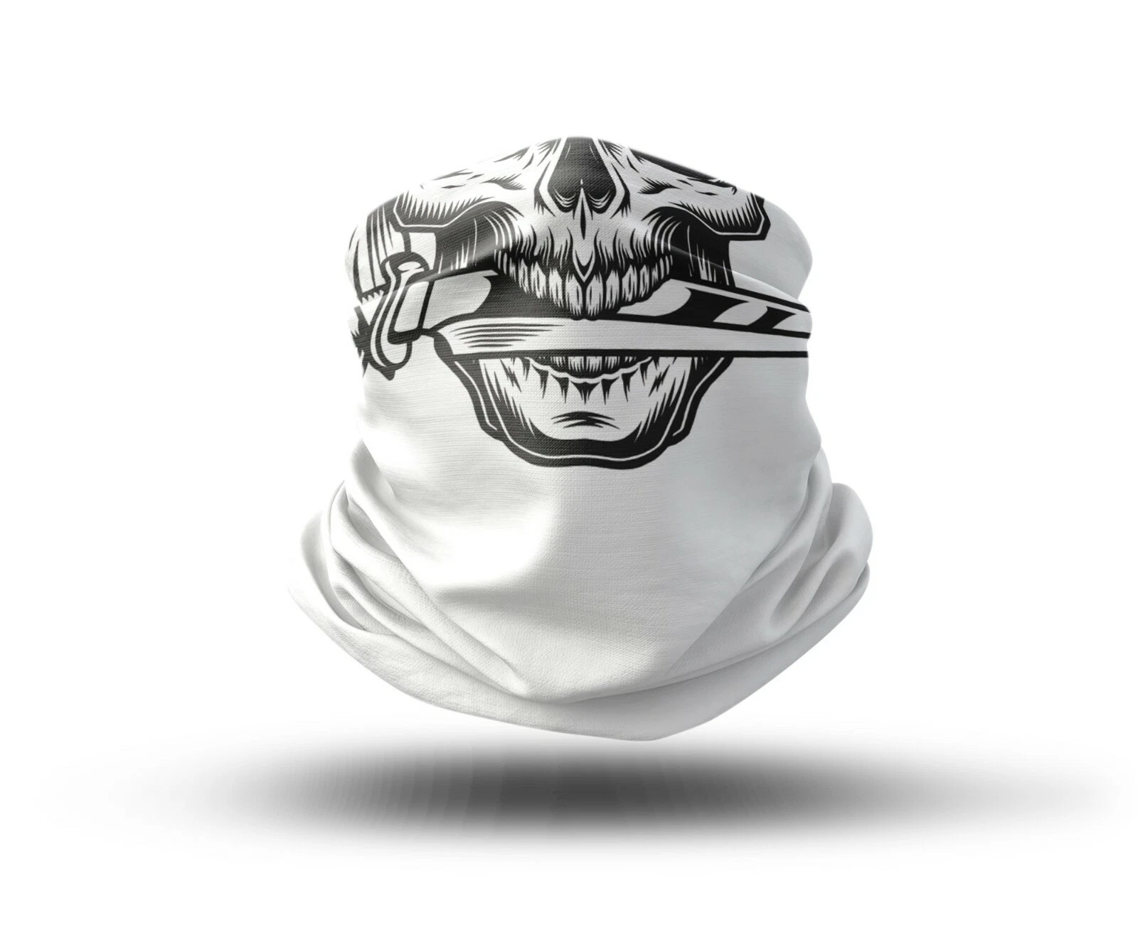 Washable Fabric Face Cover Neck Gaiter Skull Head Design IV EU Made