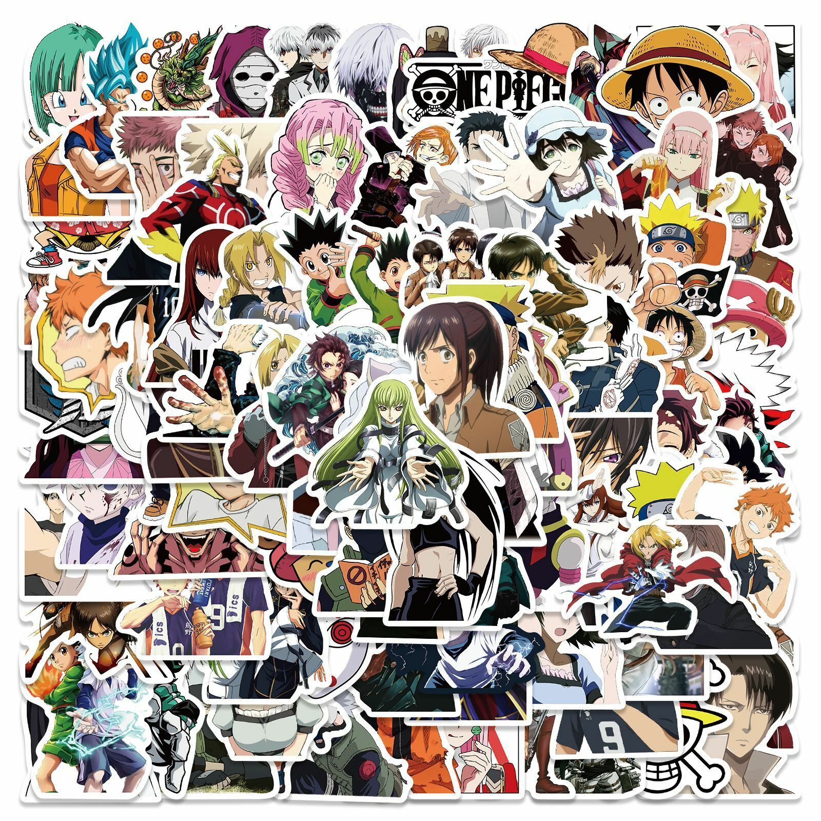 Anime Stickers Mixed Pack,600Pcs Mixed with Classic Anime Theme Sticker Pack,Vinyl Waterproof Stickers and Decals for Bottles, Laptops, Skateboards