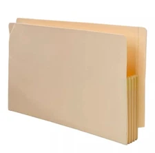 Smead End Tab Legal File Pockets Manila Straight-Cut Tab, 3.5" 76124 (25 Count)