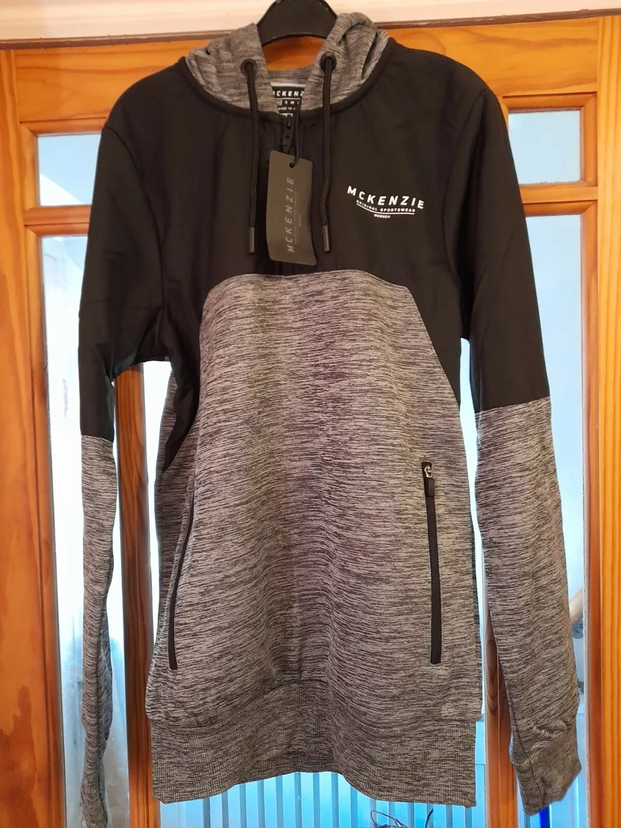 New McKenzie Men s Cooper Poly Fleece 1 4 Zip Hoodie XS Rrp 50