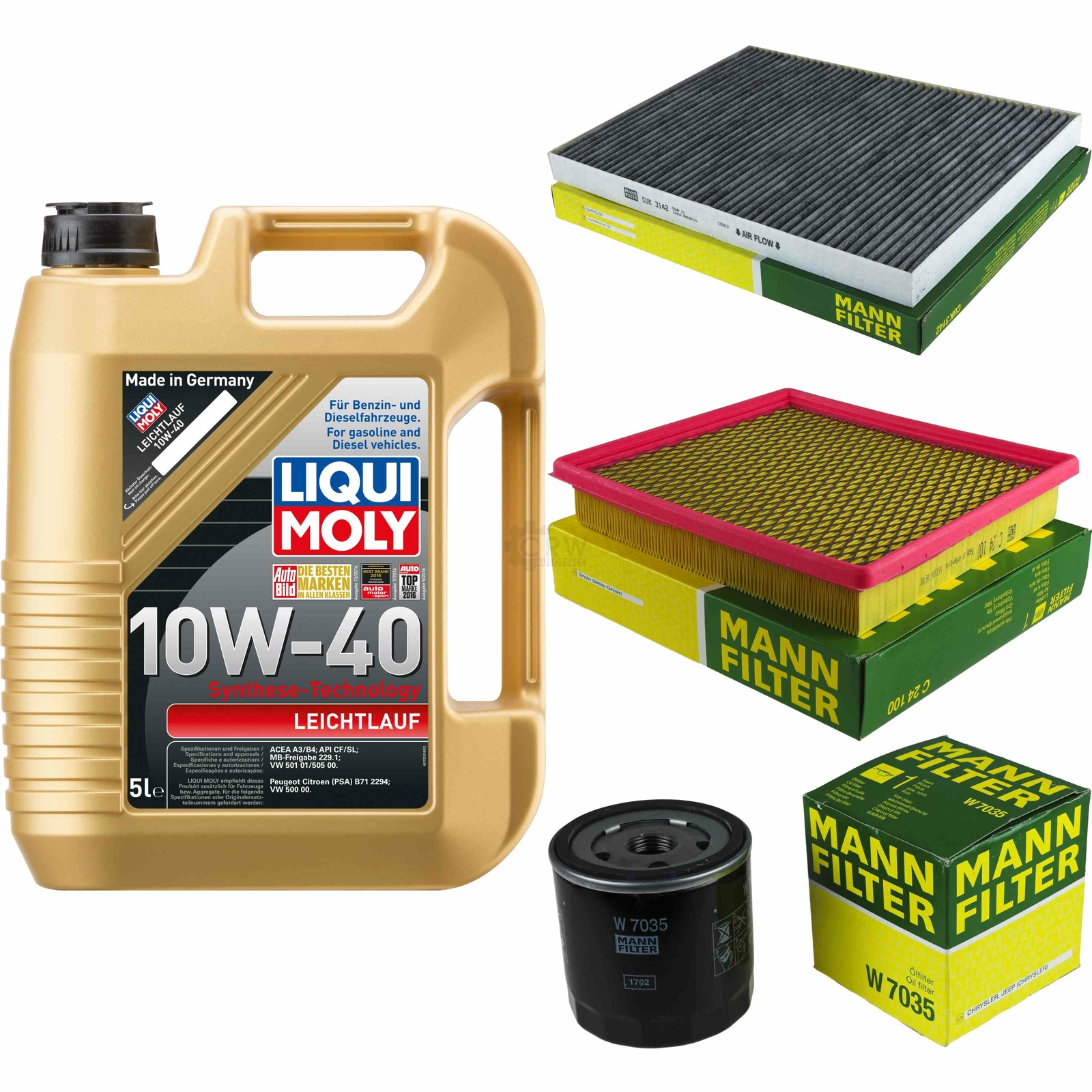 ZESTAW INSPEKCYJNY FILTR LIQUI MOLY OIL 5L 10W-40 do Chrysler Voyager IV RG 2.4-pokaż oryginalną nazwę Prawdziwa gwarancja