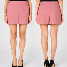 Pinko Gonna Corta Donna Rosa Trapezio Made Italy Svasata I 40 Eu 36 W 26 S Small