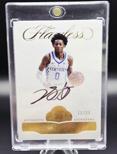2017 Panini Flawless De'Aaron Fox Rookie Auto Kentucky #15/25 SSP