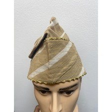 Aso-oke Hat, African Men's Wedding Hat, Men's all Parties Hat,real Sanyan Hat