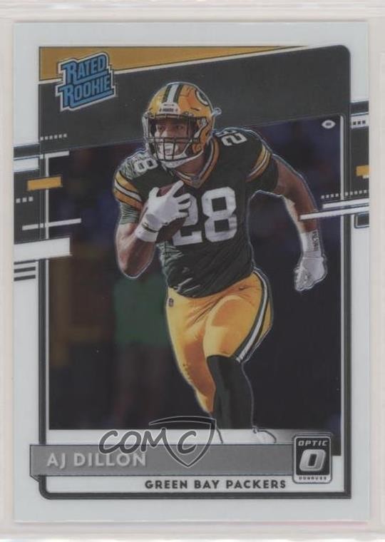 2020 Panini Donruss Optic Rated Rookies AJ Dillon #174 0g27