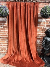 Vintage Cotton Velvet Door Curtain 82 Inch Long By 45 Inch Wide Unlined