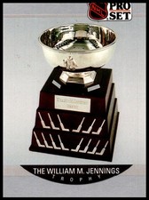 1990 The William M. Jennings Trophy Pro Set Hockey #382 Boston Bruins