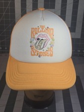 The Rolling Stones American Eagle SnapBack Trucker Hat Orange 70’s Rock