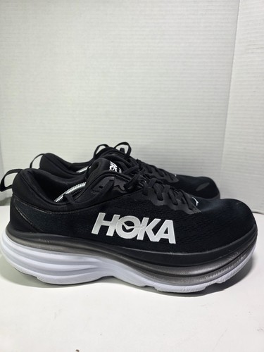 Hoka One One Bondi 8 Shoes Sneakers Mens 13 D Black Athletic Running - Picture 3 of 14