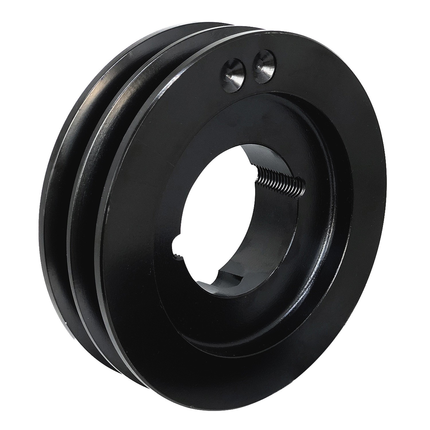 Poulie spa 2 gorges dp 160mm en acier usiné pour moyeu de serrage type 2012