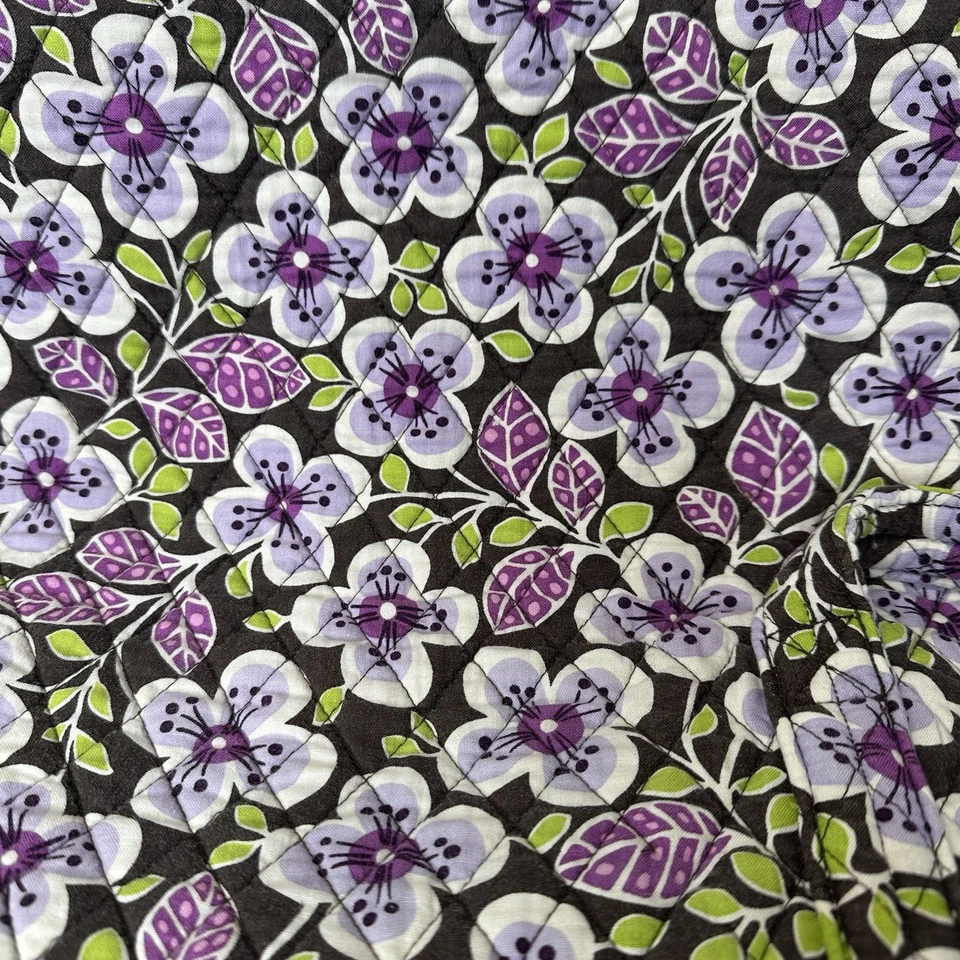 Retired XL Vera Bradley Weekender Traveler Duffel Bag Purple Petals Excellent - Image 2 of 4