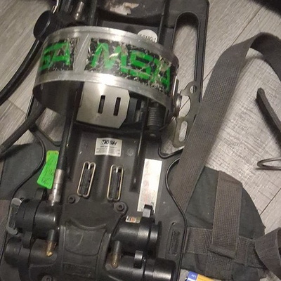 #ad MSA Air Supply Self Contained Breathing Apparatus with Pressure Gauge $50.00