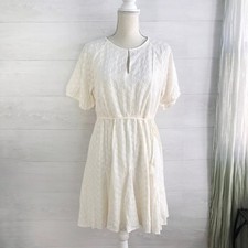 NWT Madewell - Ivory floral eyelet sundress with sash, 10