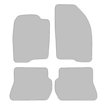 Fußmatten passend für Mazda 2 Typ DY (Baujahr 2003 - 2007), Deluxe grau