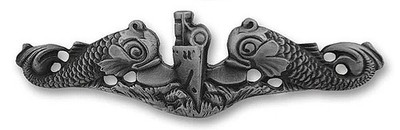 U.S. USN Navy Submarine Warfare Enlisted Badge Pin Oxidized