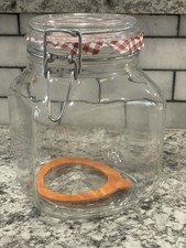 Clear Glass Kilner Square Clip Top Jar, 1700 ...