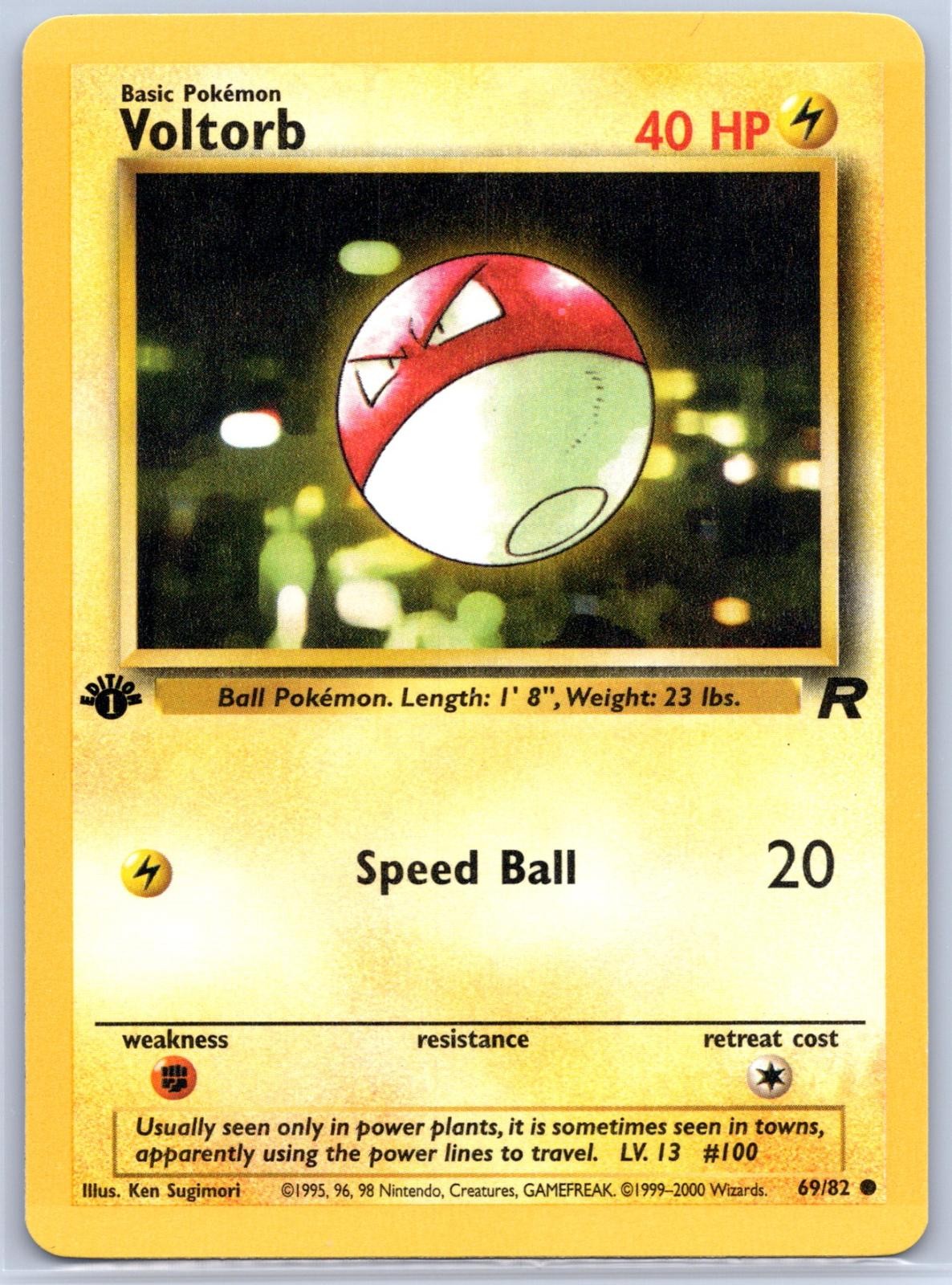 VOLTORB 69/82 COMMON - TEAM ROCKET 1ST EDITION LP