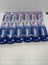 ORAL-B 6 New Vivid Whitening Manual Toothbrush Dual Action Medium Toothbrushes