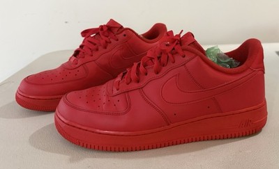 Nike Air Force One 07' Low LV8 Triple Red Sneakers Size 12