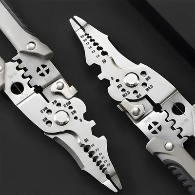 Heavy Duty Wire Stripper Cutter Crimper Pliers Multifunction Electrical Tool