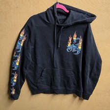 ALLSAINTS Scorpion Fire Hoodie Big Logo Black M Size Men's