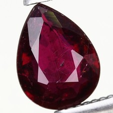0.57ct 6.6x5mm Pear Natural Unheated Rubellite Tourmaline Mozambique, Africa