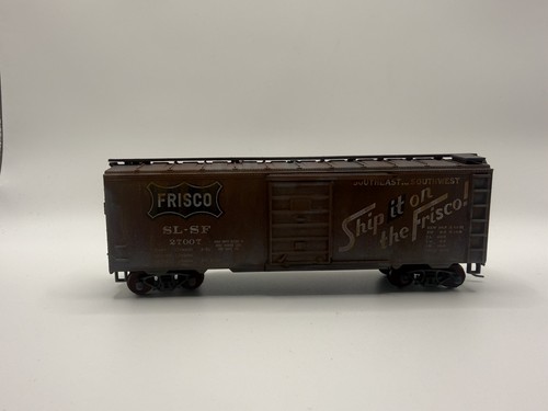 Carro de carga escala HO Roundhouse Frisco 40' puerta única 27007 C34748 DESGASTADO SIN CAJA | Zustand: Used