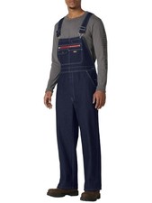 Genuine Dickies Men's Sz LR Relaxed Fit Ultra Tough Workwear Bib Overall HEMMED