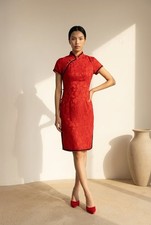 Ancient UDAI Traditional Chinese Floral Brocade Cheongsam Qipao Dress