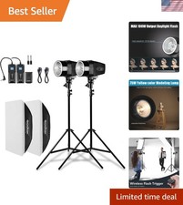 Versatile Photography Strobe Lighting Kit with Wireless Trigger  Softboxes
