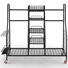 Golf Bag Storage Organizer, Heavy Duty Metal Double Golf Bag Storage Rack